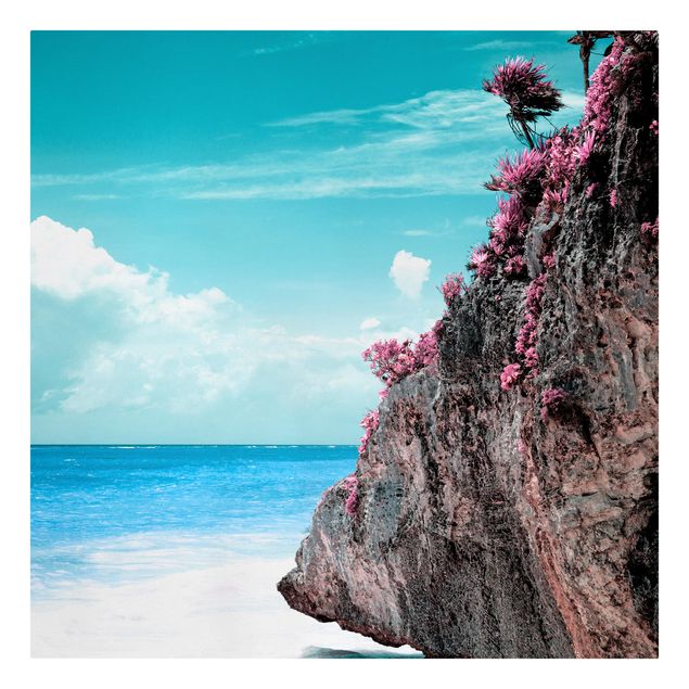 quadro decorativo mar Rock In Caribbean