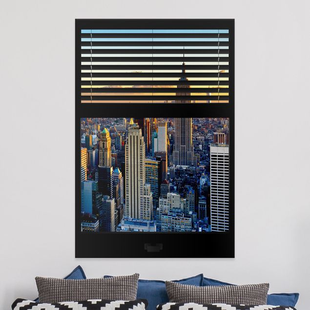 Telas decorativas Nova Iorque Window View Blinds - Sunrise New York