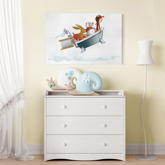 quadros modernos para quarto de casal Flying Farm Bathtub