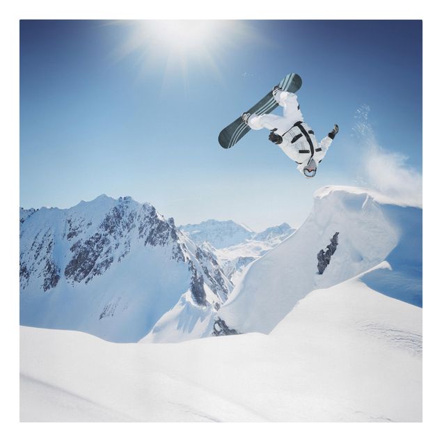 quadros modernos para quarto de casal Flying Snowboarder