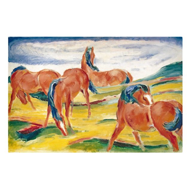 quadro de cavalo Franz Marc - Grazing Horses