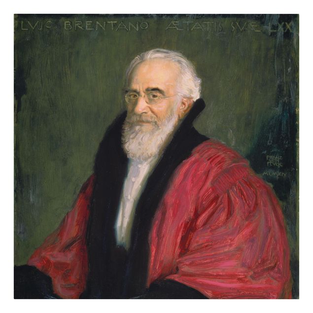 Quadros famosos Franz von Stuck - Portrait of Lujo Brentano
