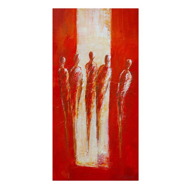 Quadros de Petra Schüssler Five Figures In Red 02