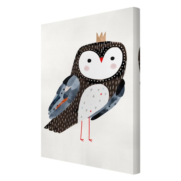 Telas decorativas Crowned Owl Dark