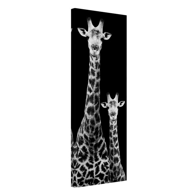 Telas decorativas girafas Giraffe Duo Black And White
