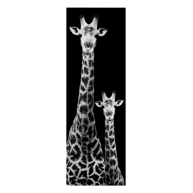 Quadros girafas Giraffe Duo Black And White