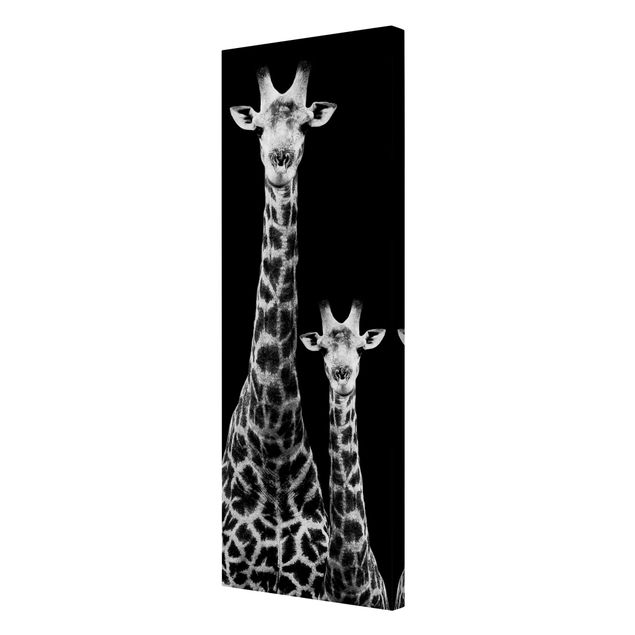 Telas decorativas em preto e branco Giraffe Duo Black And White