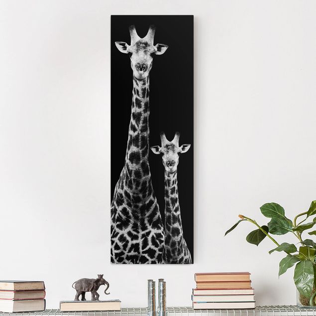 Quadros África Giraffe Duo Black And White