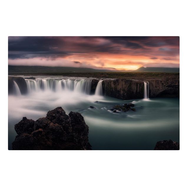 Telas decorativas paisagens Goðafoss Waterfall In Iceland