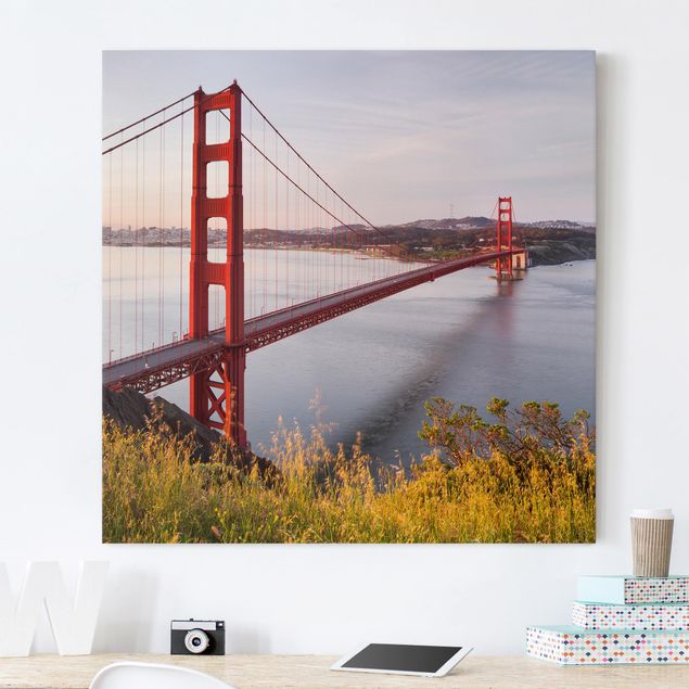 Telas decorativas cidades e paisagens urbanas Golden Gate Bridge In San Francisco