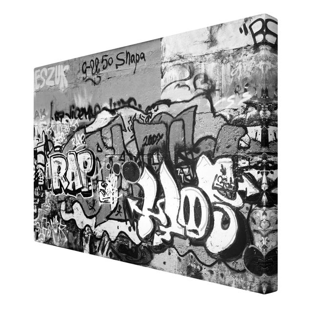 quadros preto e branco para decoração Graffiti Art