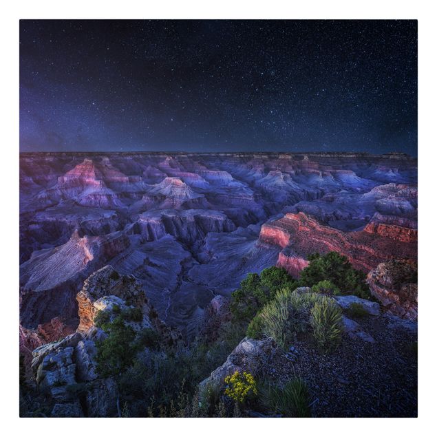 Telas decorativas paisagens Grand Canyon Night