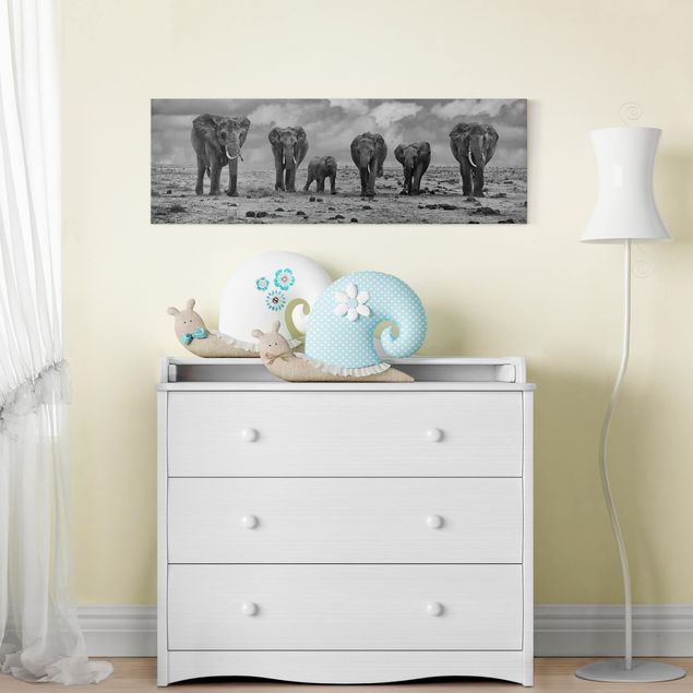 Quadros elefantes Large Familiy