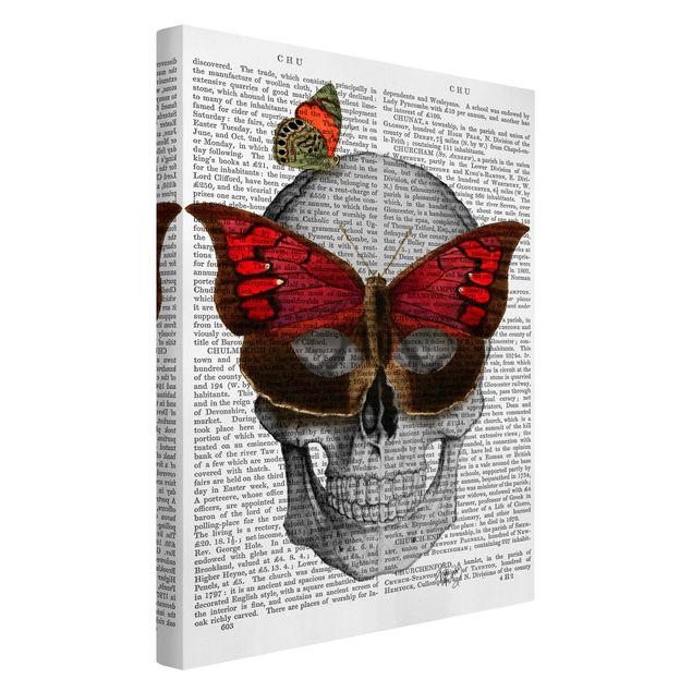 Telas decorativas frases Scary Reading - Butterfly Mask