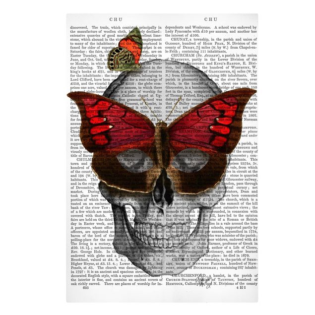 Telas decorativas animais Scary Reading - Butterfly Mask