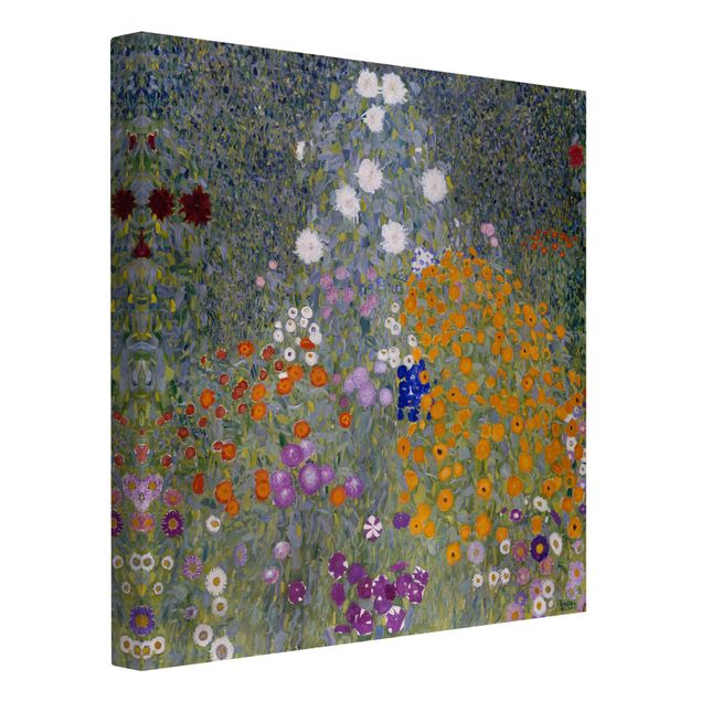 Telas decorativas flores Gustav Klimt - Cottage Garden