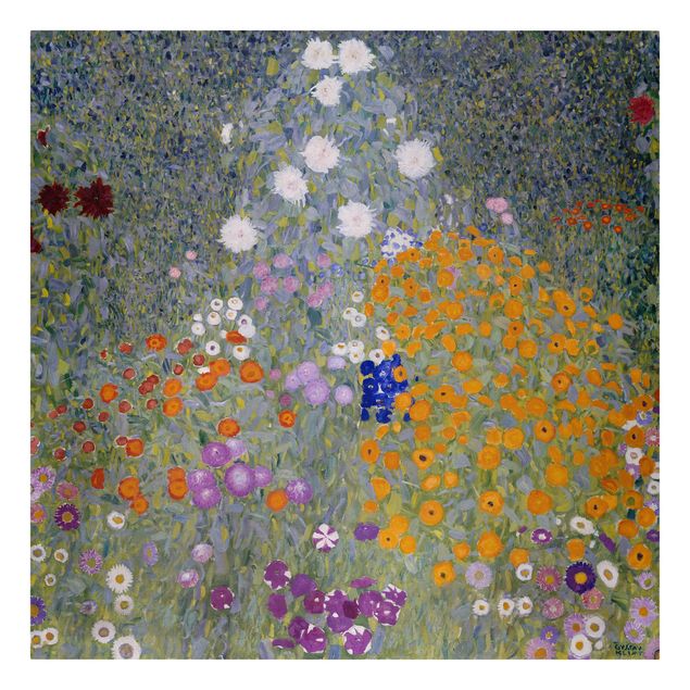 Quadros florais Gustav Klimt - Cottage Garden