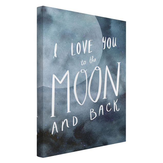quadro com frases inspiradoras Heavenly Love - Moon