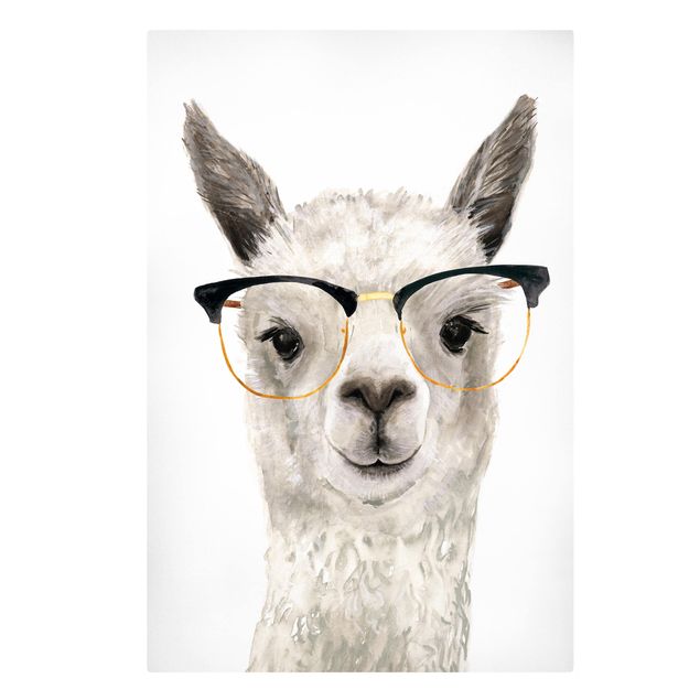 quadro animais quarto bebé Hip Lama With Glasses I