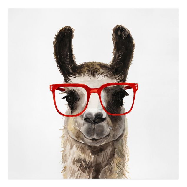 quadro animais quarto bebé Hip Lama With Glasses II
