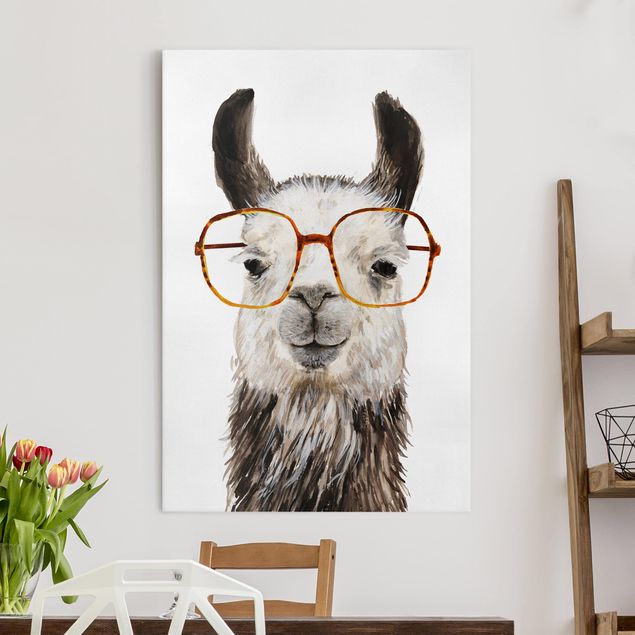 decoração quarto bebé Hip Lama With Glasses IV