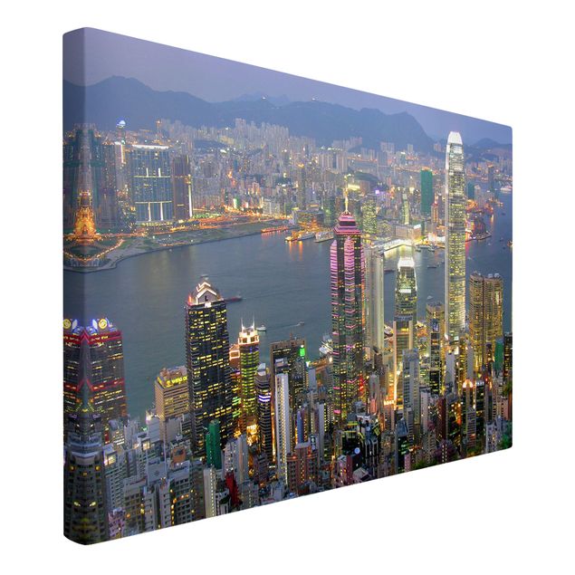 Telas decorativas cidades e paisagens urbanas Hong Kong Skyline