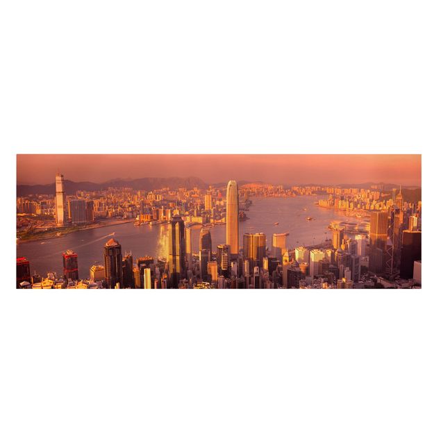 Quadros cidades Hong Kong Sunset