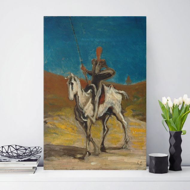 Telas decorativas cães Honoré Daumier - Don Quixote