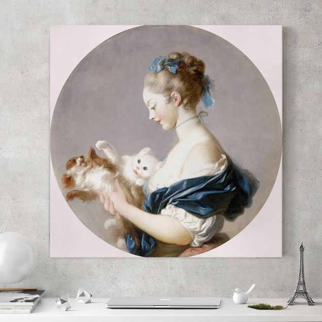 decoraçoes cozinha Jean Honoré Fragonard - Girl playing with a Dog and a Cat
