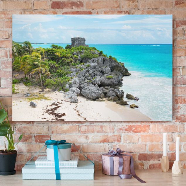 decoraçao para parede de cozinha Caribbean Coast Tulum Ruins