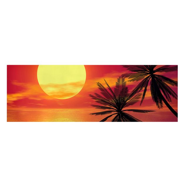 Quadros praia Caribbean sunset