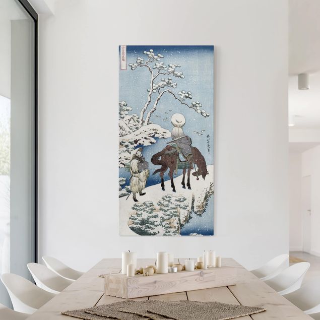 Telas decorativas cavalos Katsushika Hokusai - The Chinese Poet Su Dongpo