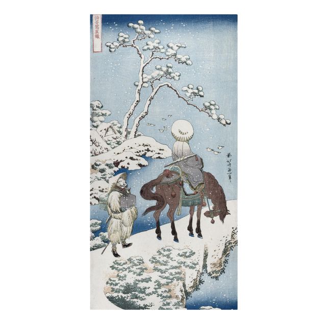 Telas decorativas réplicas de quadros famosos Katsushika Hokusai - The Chinese Poet Su Dongpo
