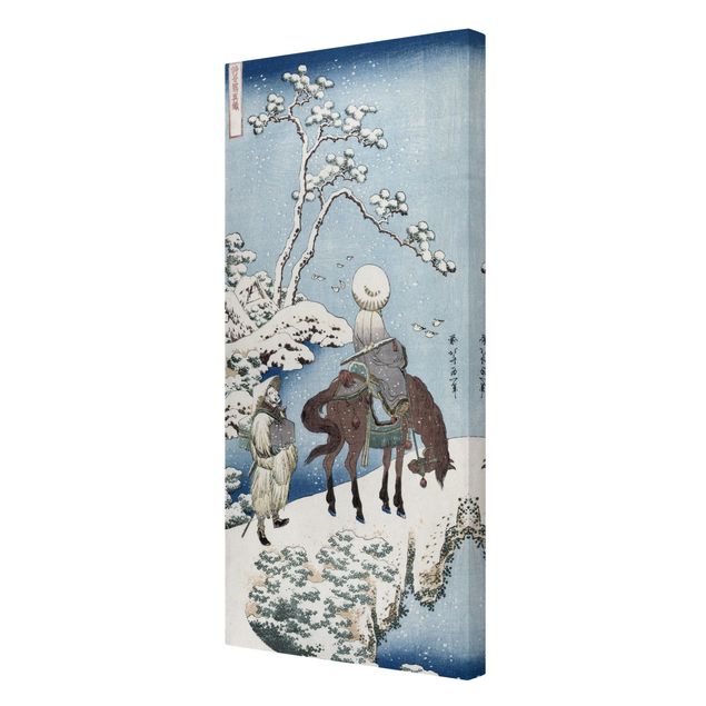 Telas decorativas paisagens Katsushika Hokusai - The Chinese Poet Su Dongpo