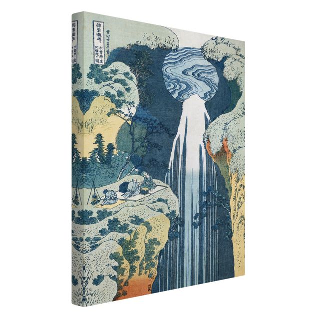 Telas decorativas cascatas Katsushika Hokusai - The Waterfall of Amida behind the Kiso Road