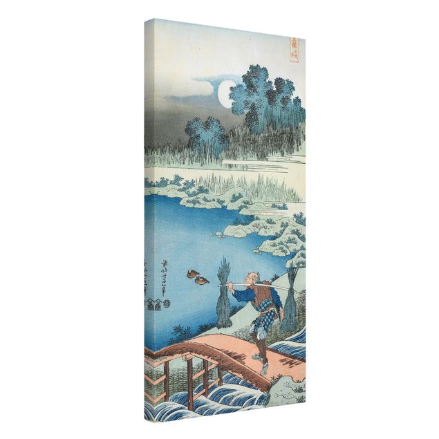 Telas decorativas réplicas de quadros famosos Katsushika Hokusai - Rice Carriers (Tokusagari)