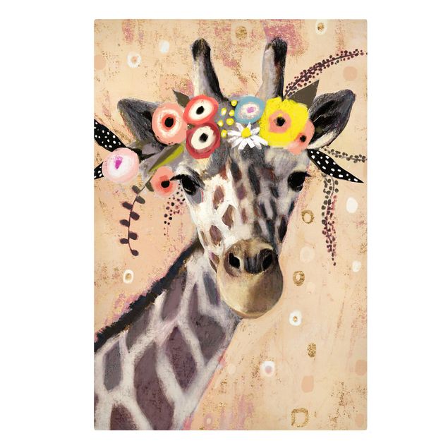 Quadros modernos Klimt Giraffe