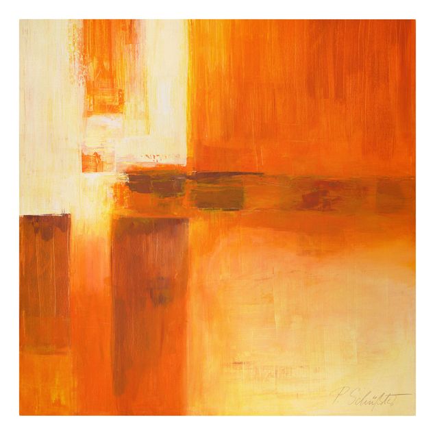 Quadros em marrom Composition In Orange And Brown 01