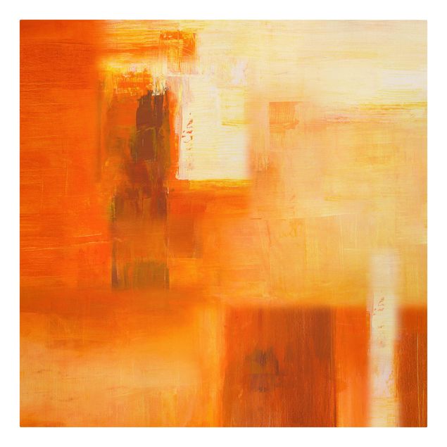Quadros em marrom Composition In Orange And Brown 02