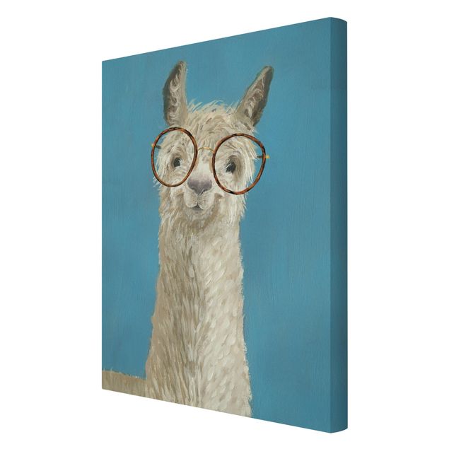 quadro azul Lama With Glasses I