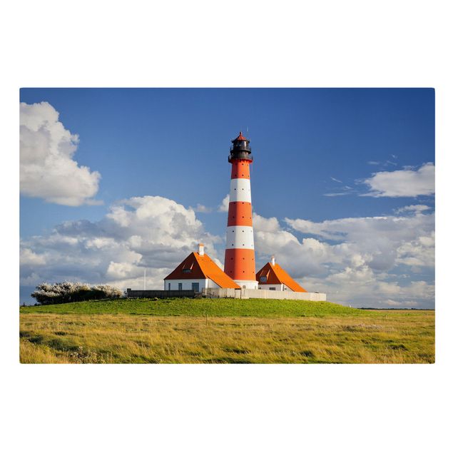 Telas decorativas paisagens Lighthouse In Schleswig-Holstein