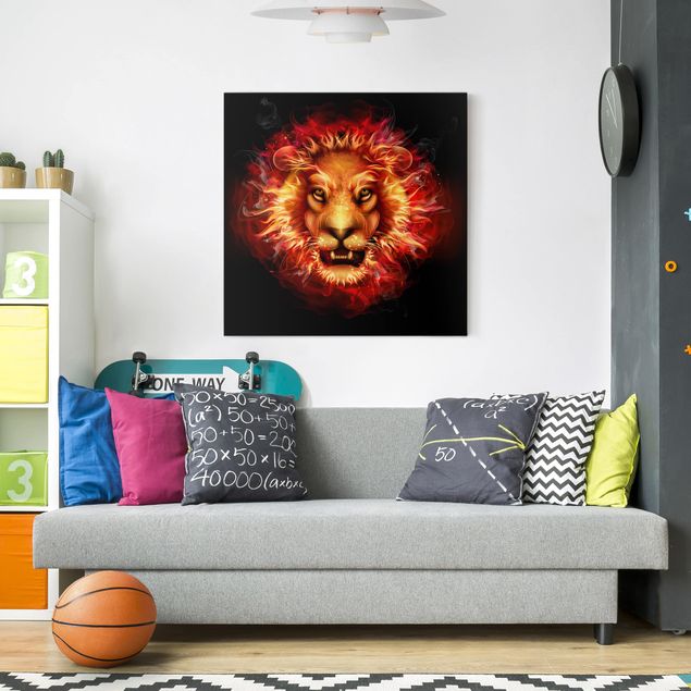 Telas decorativas leões Lord Of Fire