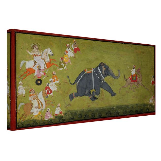 Quadros por movimento artístico Maharaja Jagat Singh Pursues A Fleeing Elephant
