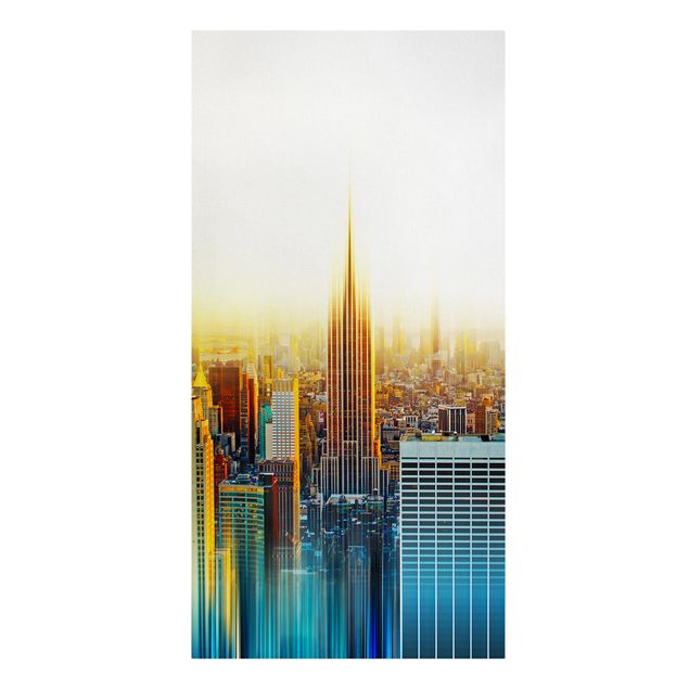 tela abstrata para sala Manhattan Abstract