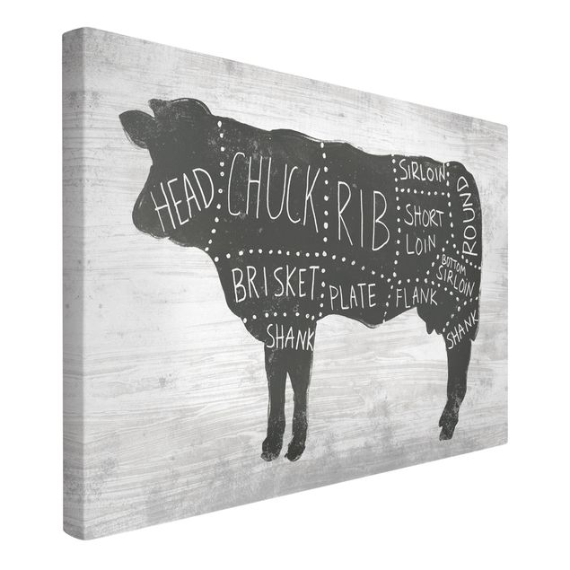 Telas decorativas animais Butcher Board - Beef