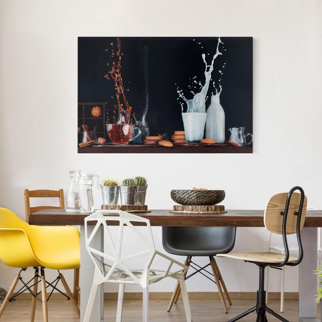 quadros decorativos para sala modernos Milk And Tea Composition