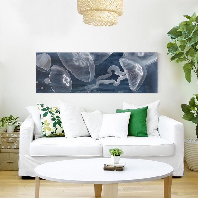 quadros modernos para quarto de casal Moon Jellyfish I
