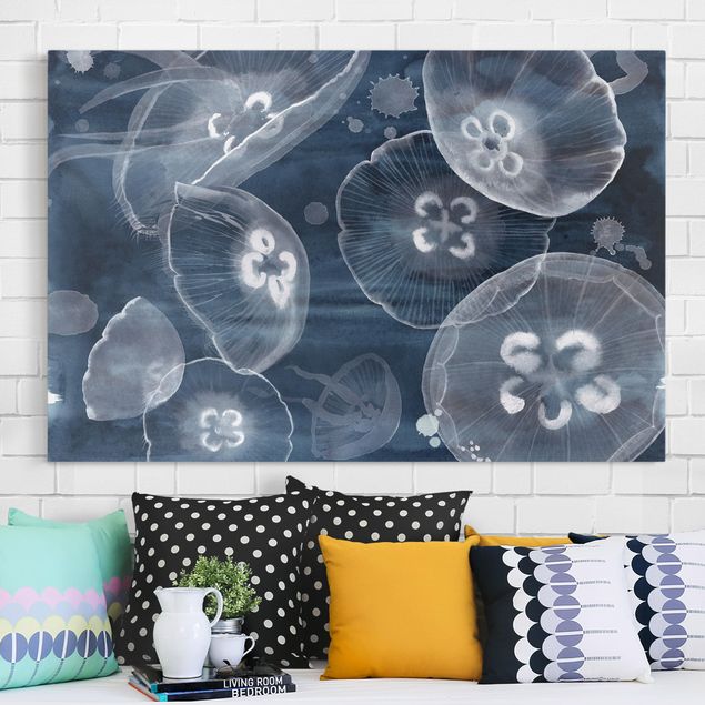 Telas decorativas animais Moon Jellyfish II