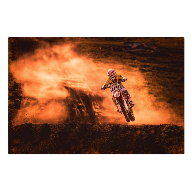 Quadros em laranja Motocross In The Dust