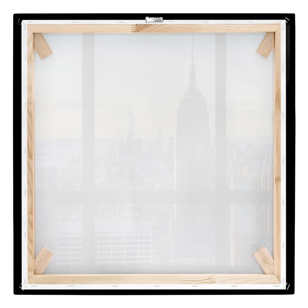 quadros para parede New York Window View Of The Empire State Building